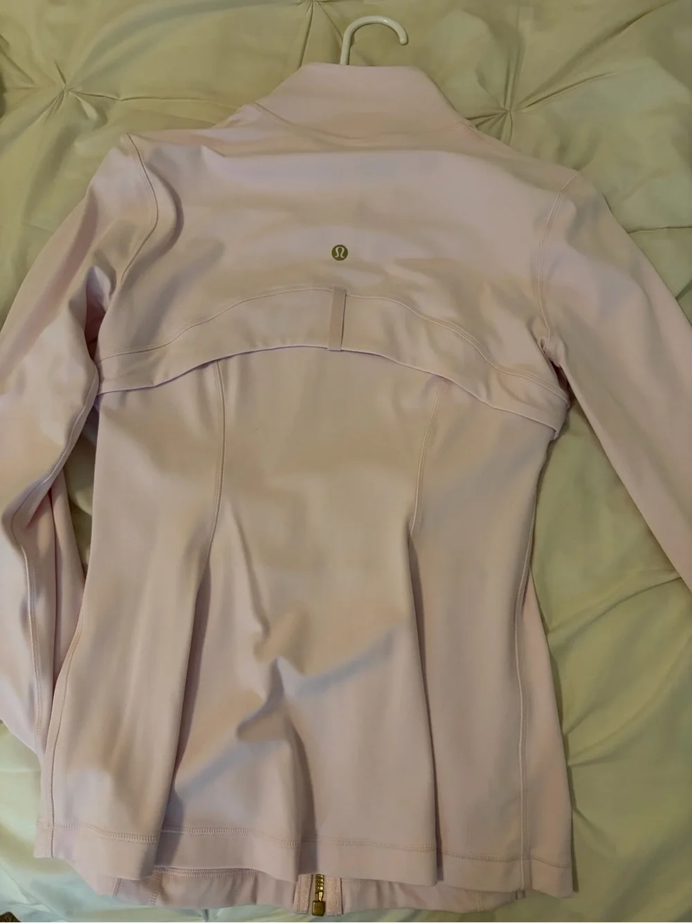 Women's Light Pink Lulu Define Zip-Up Jacket with Gold Zipper